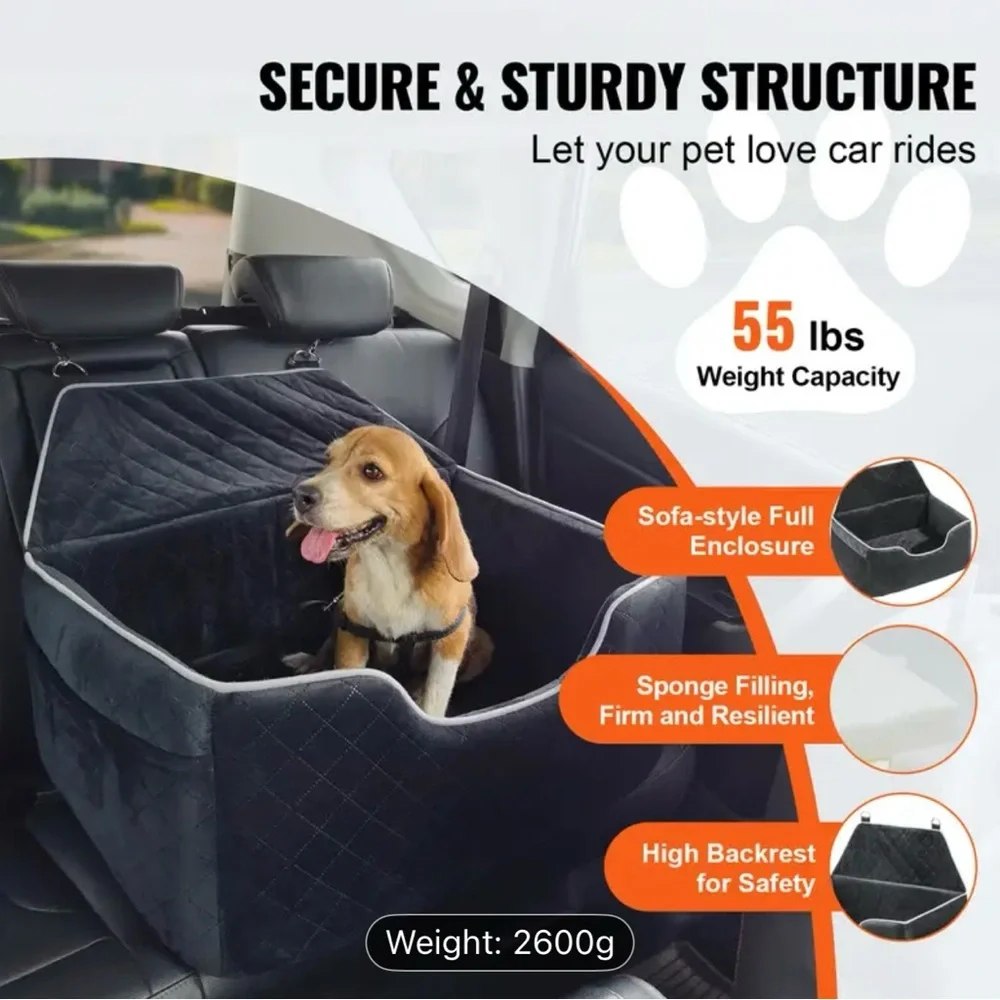 Dog Booster Seat For Vehicles Cars Medium Size Dogs Up to 55Lbs